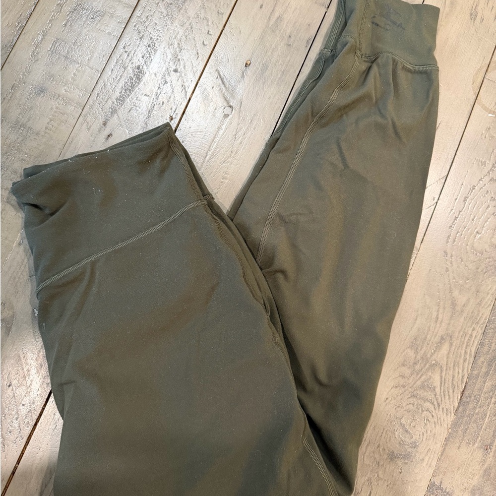 Lululemon Olive Green High-Waist Leggings
